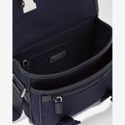 Sac porté épaule en Re-Nylon et cuir Saffiano - #5
