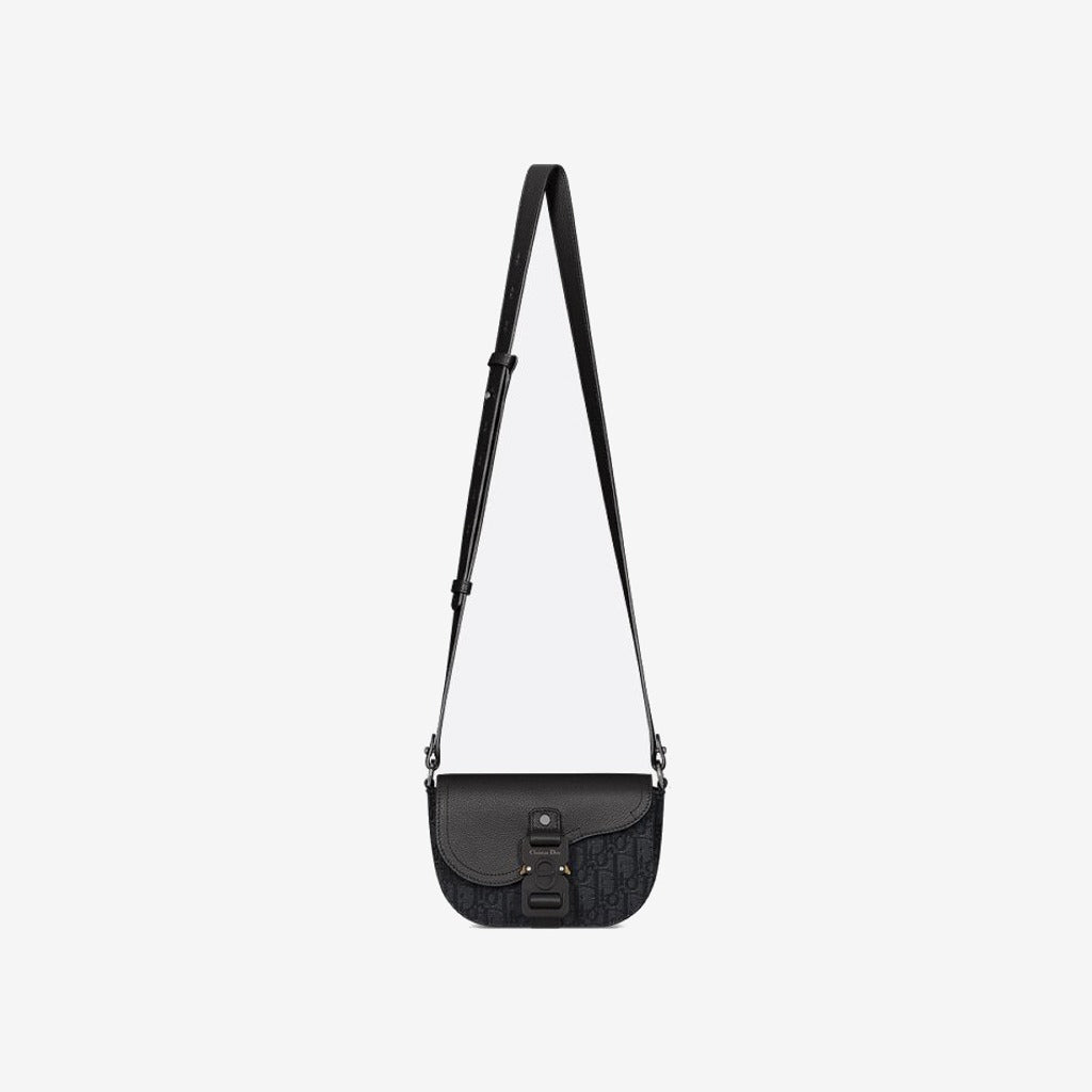 Mini sac Messenger à rabat Saddle Noir