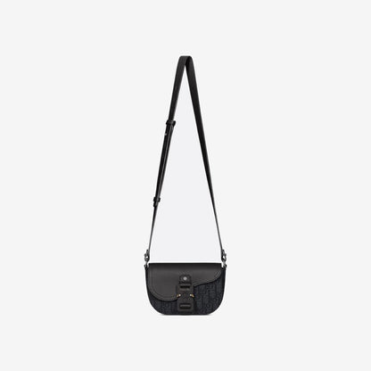 Mini sac Messenger à rabat Saddle Noir