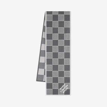 Bonnet et Écharpe Damier Heritage Gris