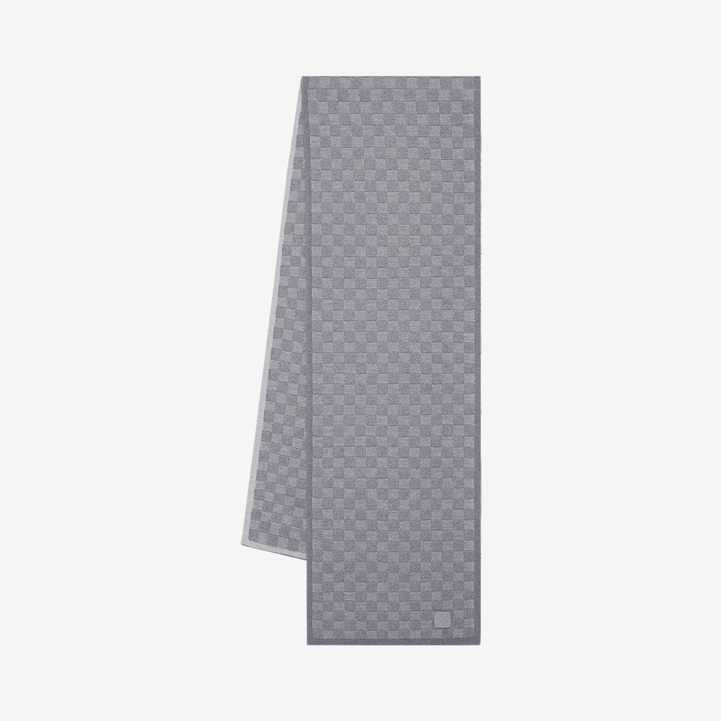 Écharpe LV Néo Petit Damier grise à petits carreaux