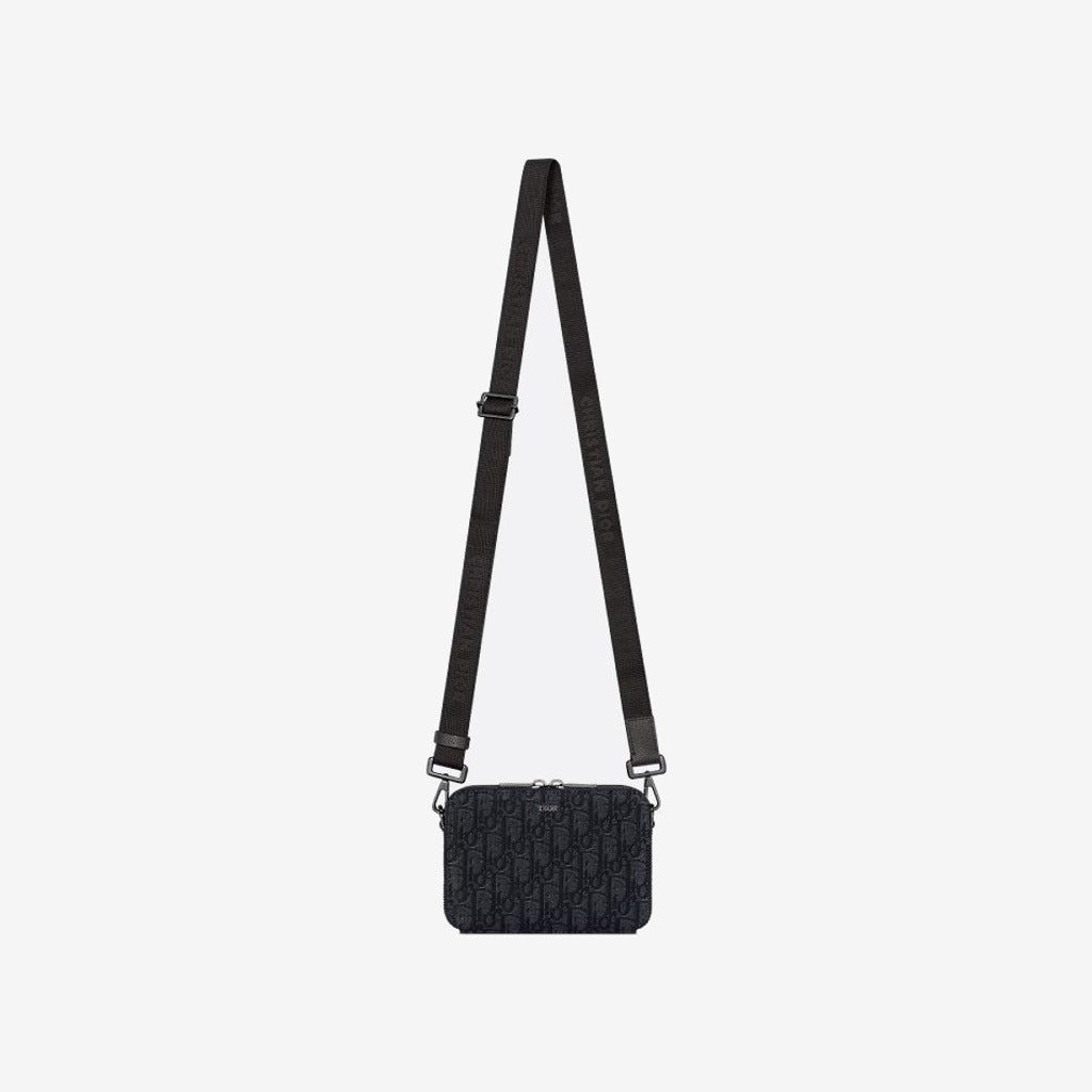 Pochette zippée à bandoulière Noir