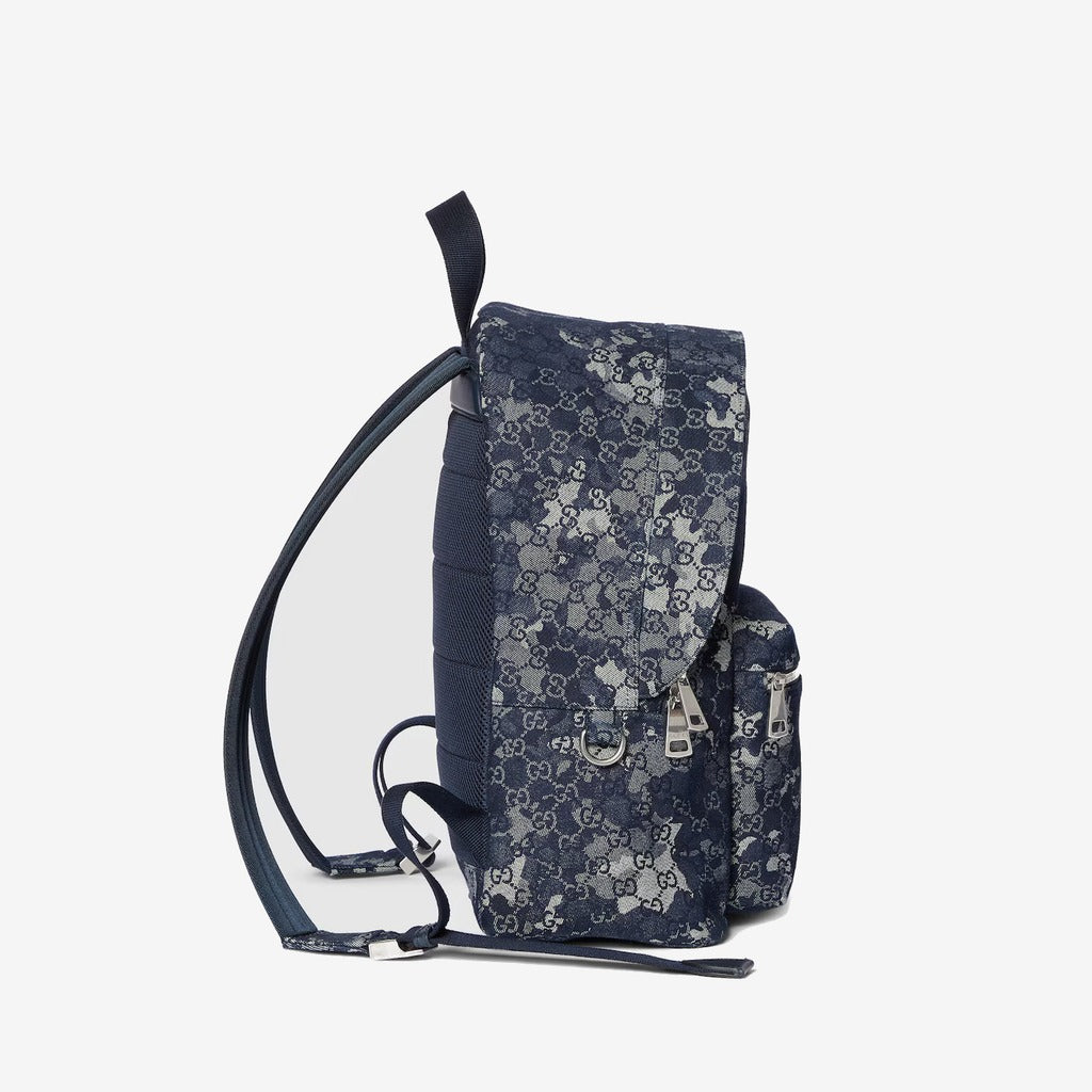 Sac à dos en denim GG grand format