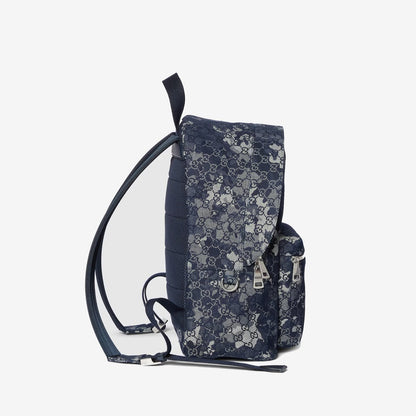 Sac à dos en denim GG grand format