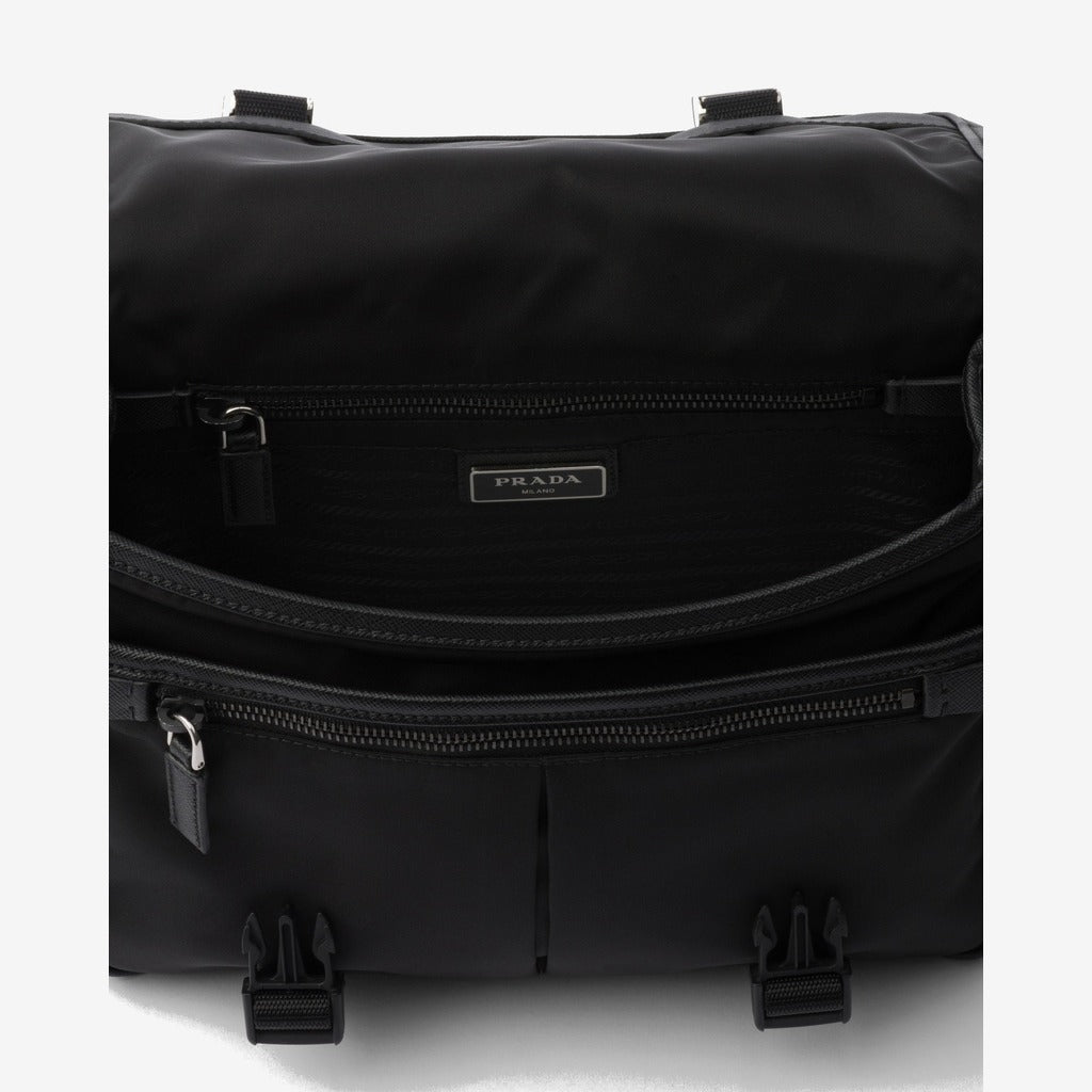 Sac porté épaule en Re-Nylon et cuir Saffiano - #12