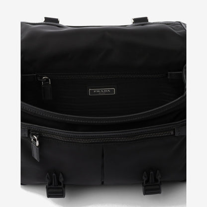 Sac porté épaule en Re-Nylon et cuir Saffiano - #12
