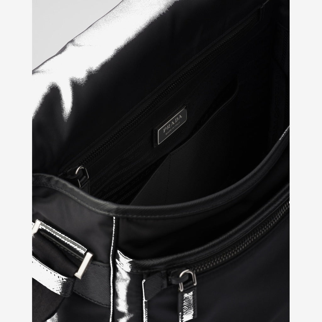 Sac porté épaule en Re-Nylon et cuir Saffiano - #9