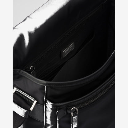 Sac porté épaule en Re-Nylon et cuir Saffiano - #9
