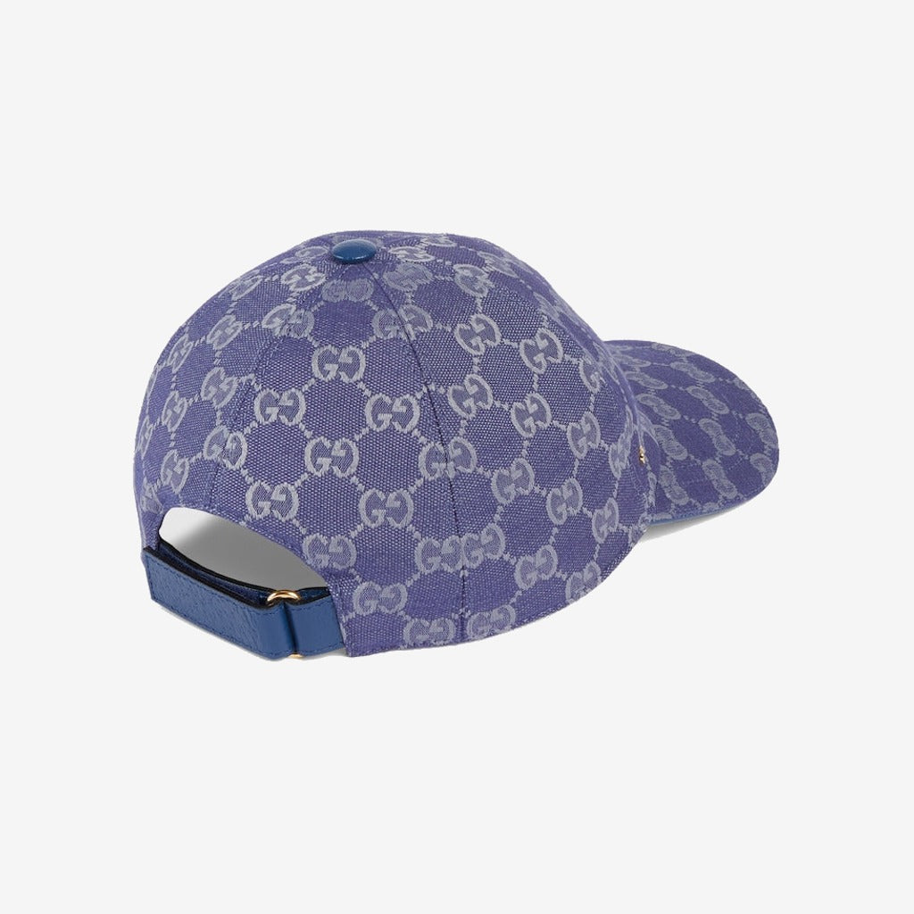 CASQUETTE EN TOILE GG Bleu gris
