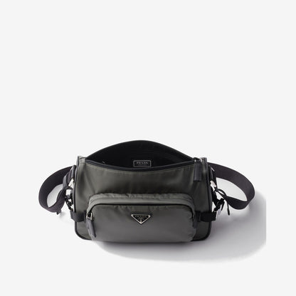 Sac de taille moyenne porté épaule en Re-Nylon et cuir Saffiano - #2