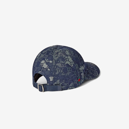Casquette en denim GG avec détail bande Web