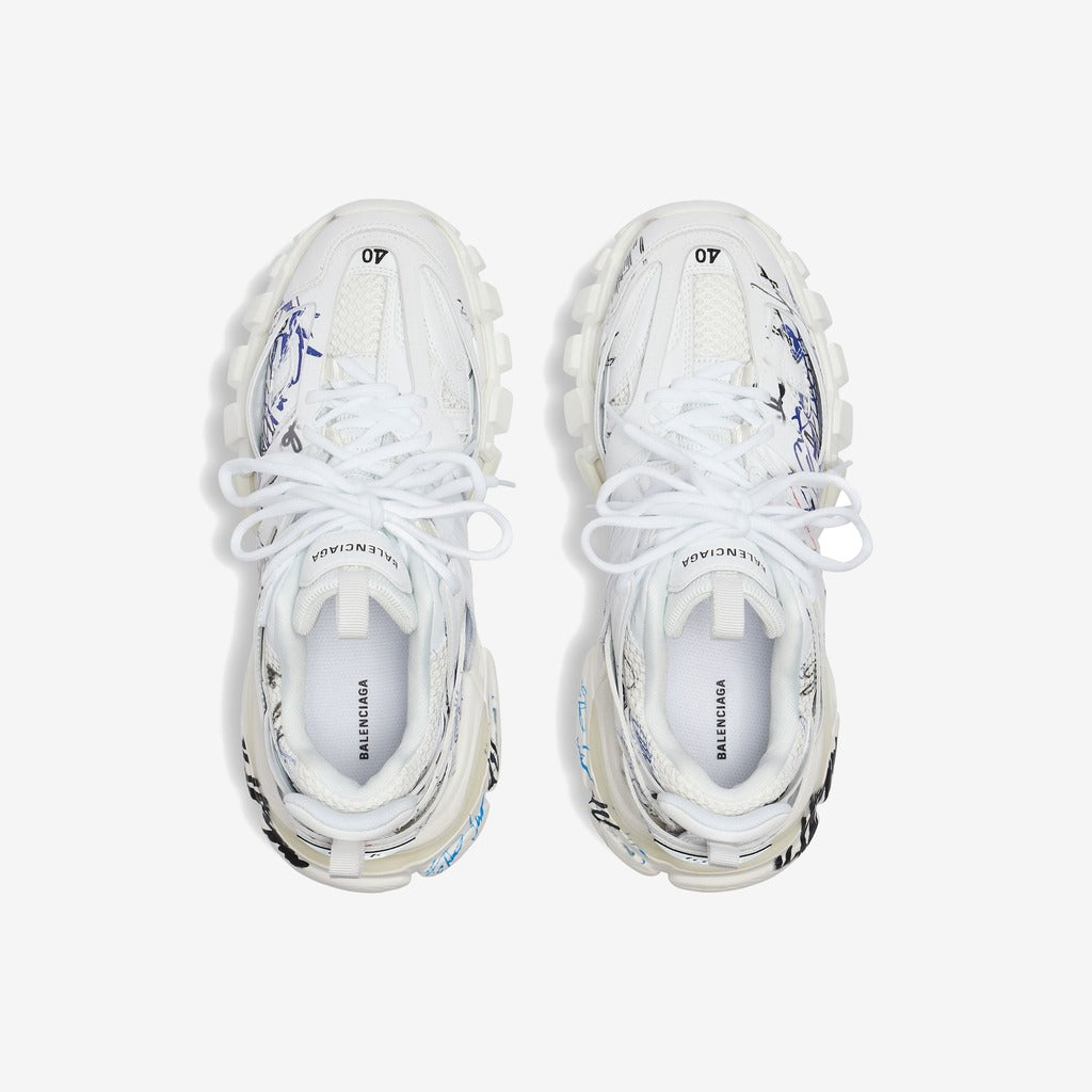 SNEAKER TRACK AUTOGRAPHE EN BLANC/NOIR/BLEU/ROUGE