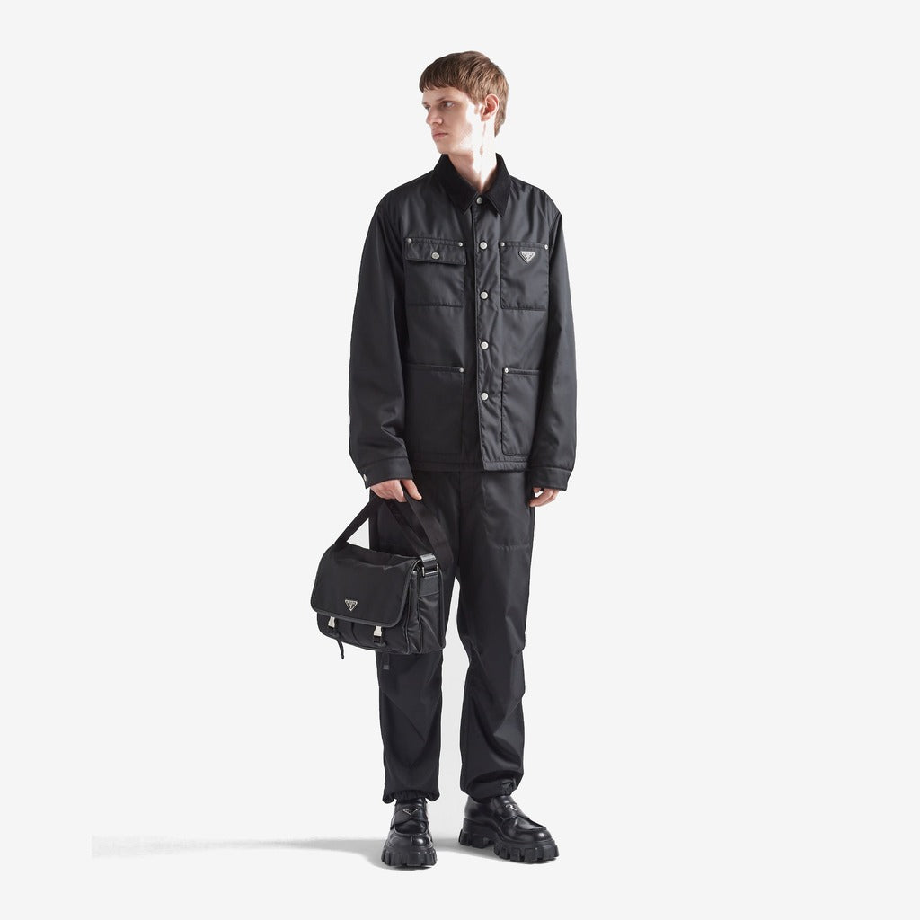 Sac porté épaule en Re-Nylon et cuir Saffiano - #9