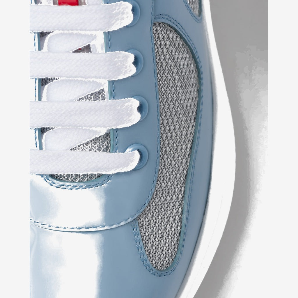 Baskets Prada America’s Cup en tissu Bike bleu ciel