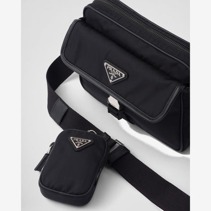 Sac porté épaule en Re-Nylon et cuir Saffiano - #8