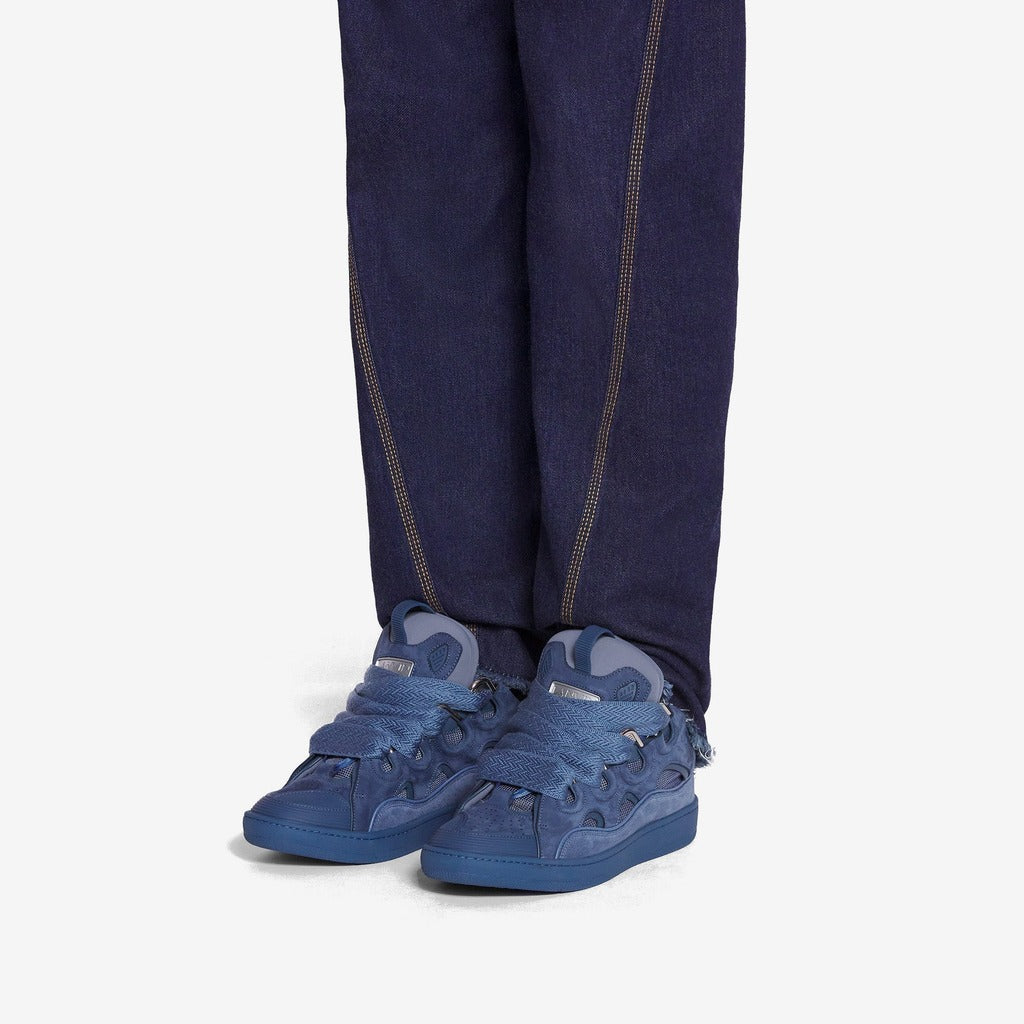 LANVIN LEATHER CURB BLEU MARINE