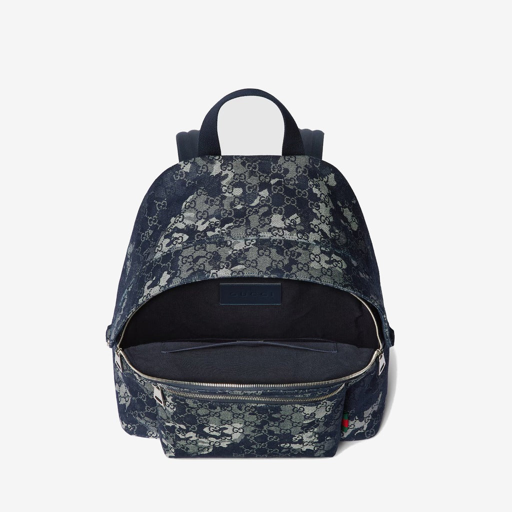 Sac à dos en denim GG grand format