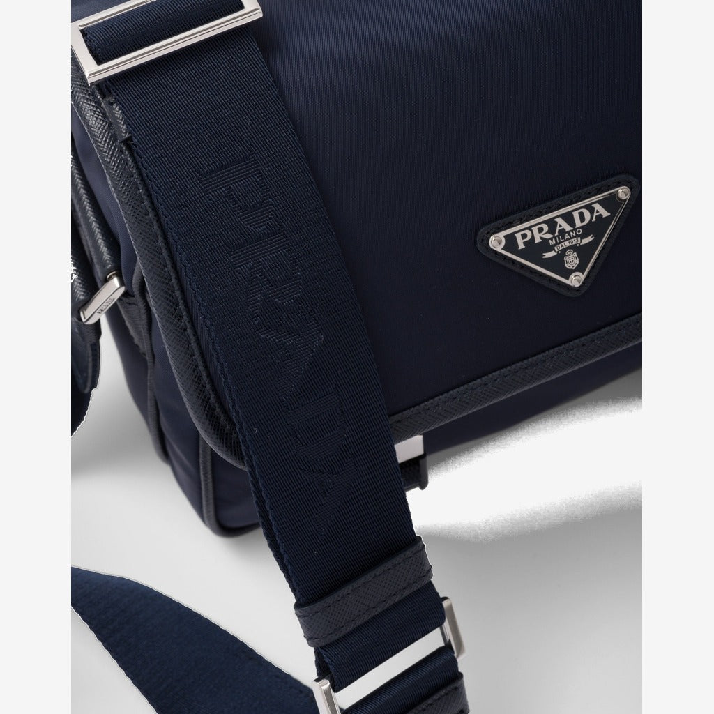 Sac porté épaule en Re-Nylon et cuir Saffiano - #5