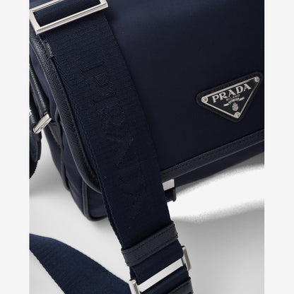 Sac porté épaule en Re-Nylon et cuir Saffiano - #5