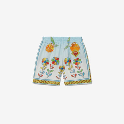 Yoruba Flowers Silk Shorts