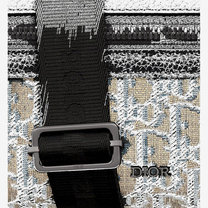 Mini sac Messenger zippé Rider 2.0 Noir et Beige