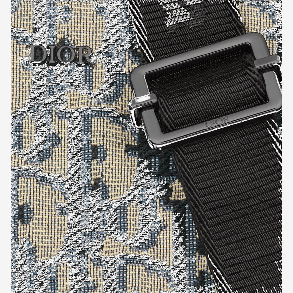 Pochette zippée à bandoulière Noir et Beige