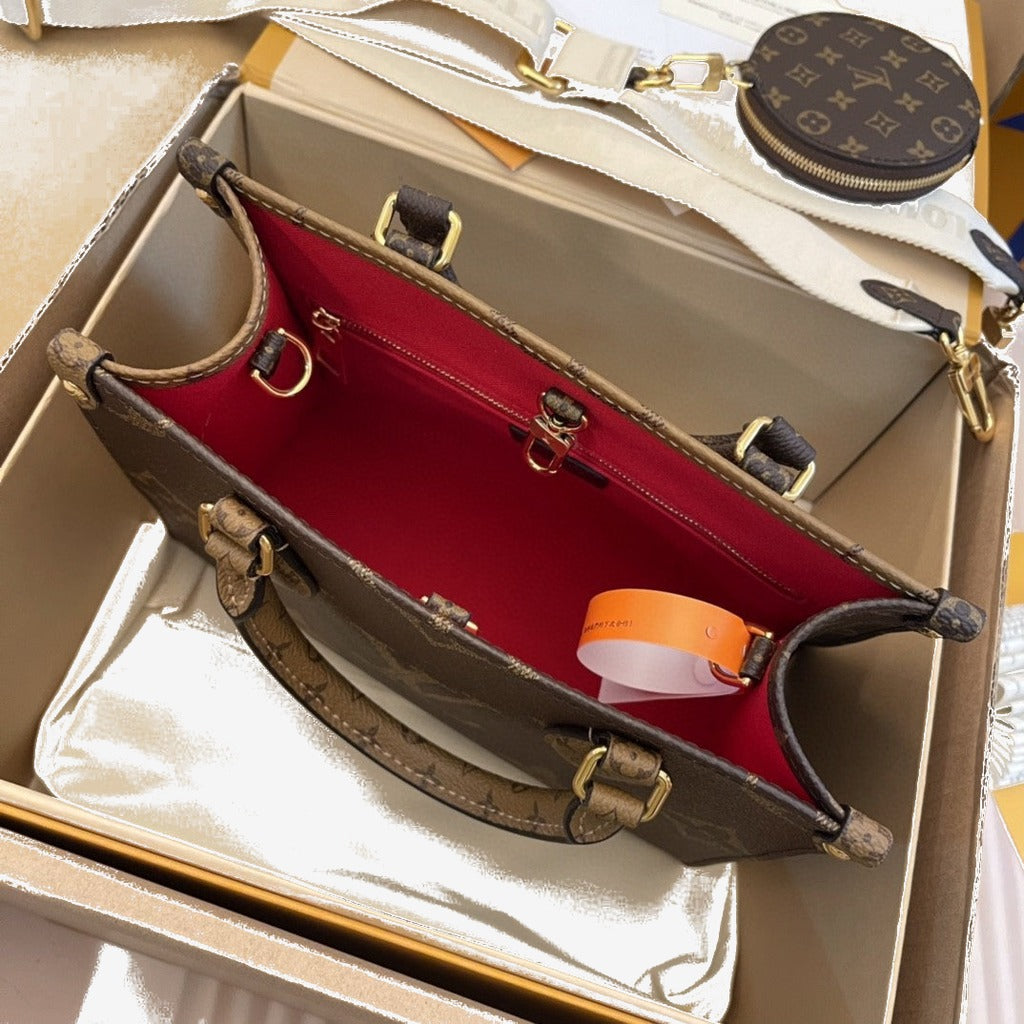 LV - Petit Cabas OnTheGo BB Maron double