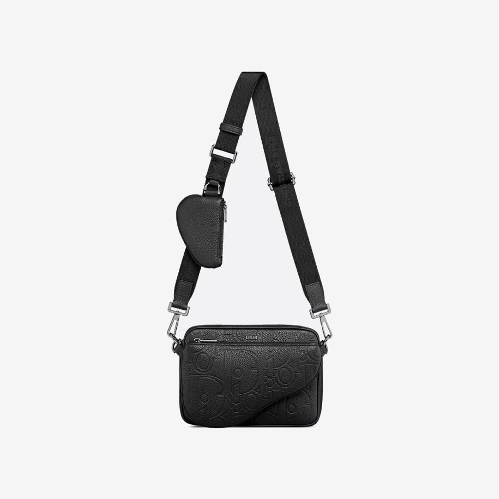 Triple Pouch Saddle Cuir