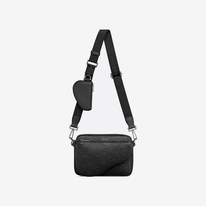 Triple Pouch Saddle Cuir