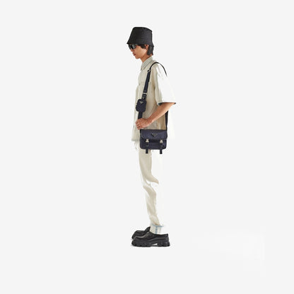 Sac porté épaule en Re-Nylon et cuir Saffiano - #5