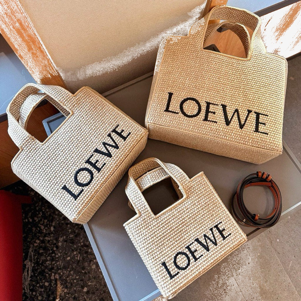 LOEWE - Font Tote Petit en raphia