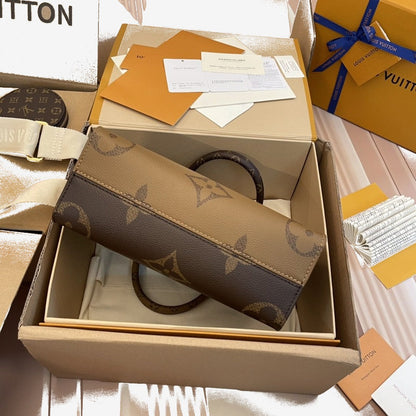LV - Petit Cabas OnTheGo BB Maron double