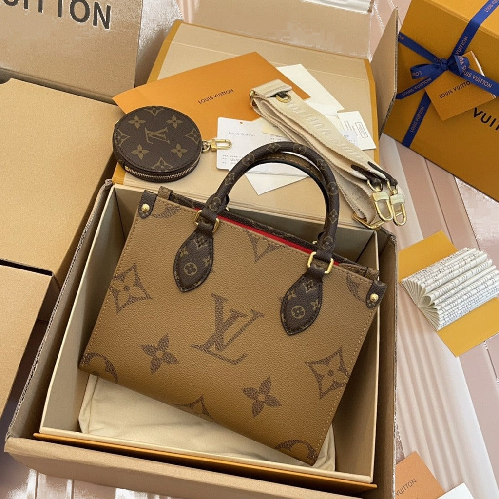 LV - Petit Cabas OnTheGo BB Maron double