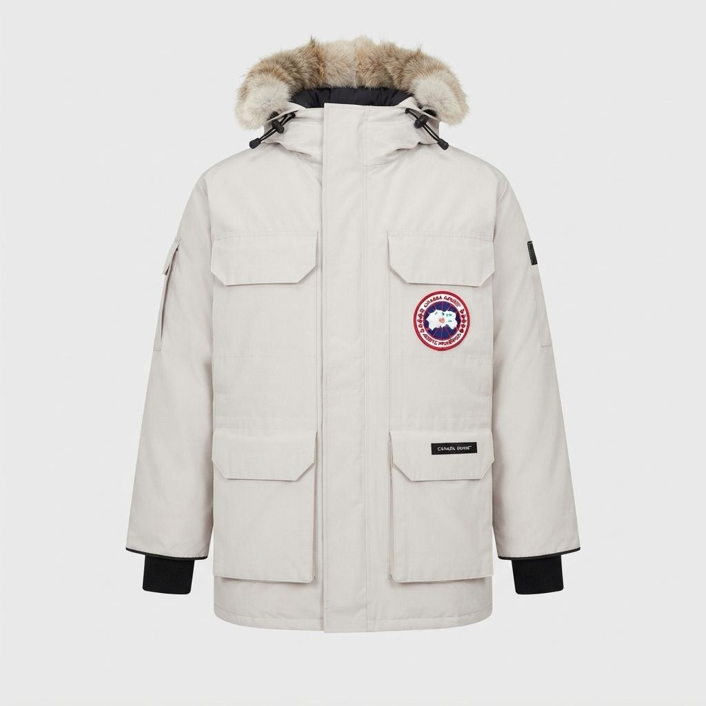 Parka Canada Goose Expedition Beige — vue de face