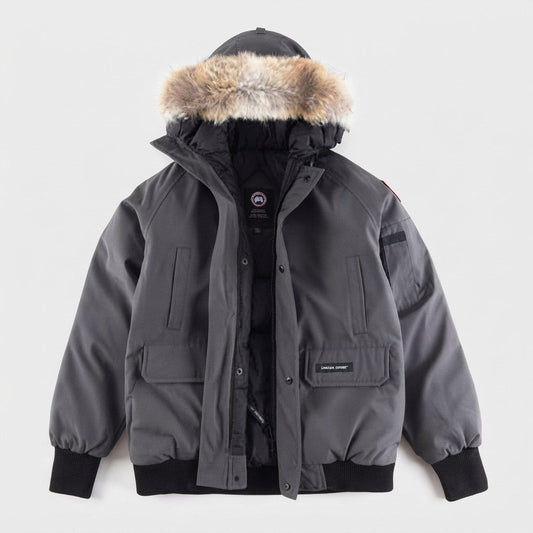 Bomber Canada Goose Chilliwack Gris — vue de face