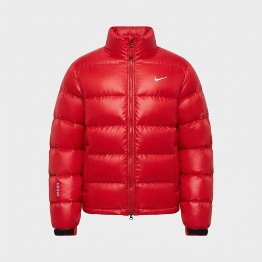 Doudoune Nike NOCTA rouge : matelassage rouge et col montant