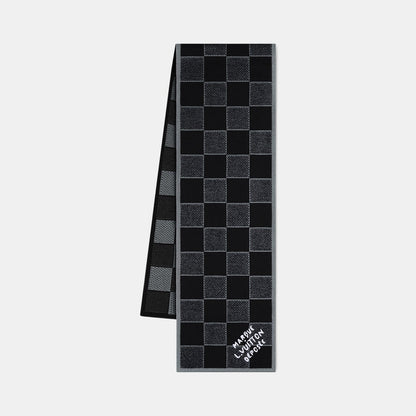 Bonnet et Écharpe Damier Heritage Noir — Louis Vuitton