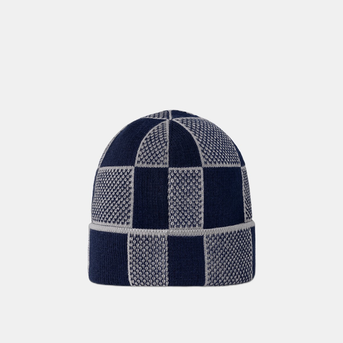Bonnet et Écharpe Damier Heritage Bleu Marine — Louis Vuitton