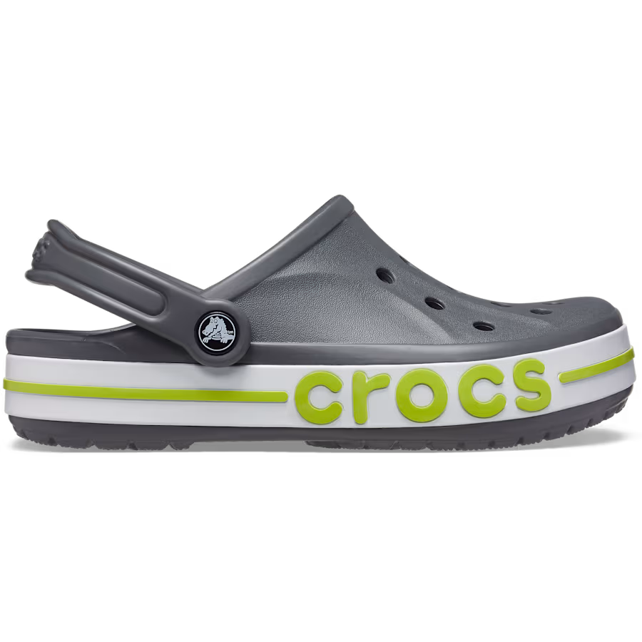 Crocs Bayaband Gris | Sabots Bande Graphique Sobres & Polyvalents 