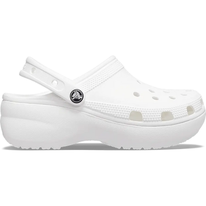 Crocs Plateforme Blanc | Sabots Compensés Femme Épurés & Lumineux 