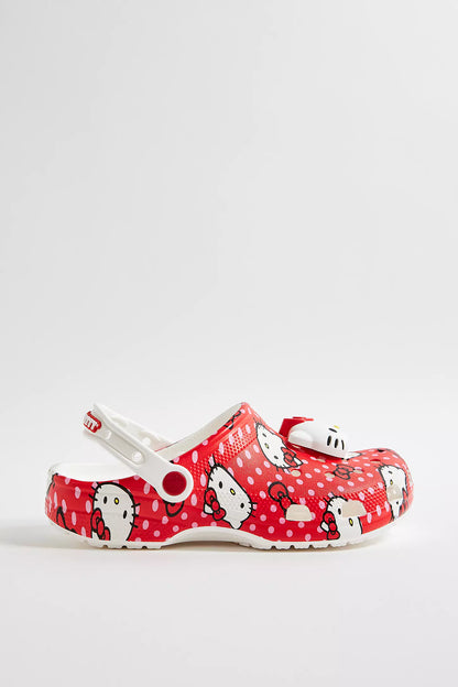 Crocs : sabot Hello Kitty rouge et blanc avec bride claire