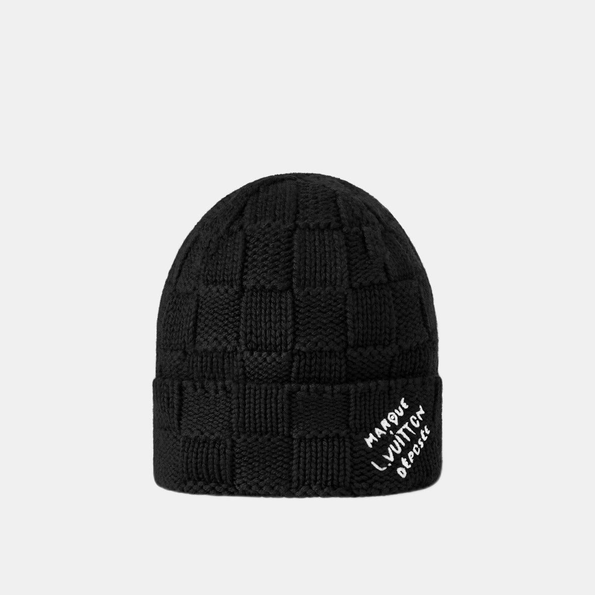 Bonnet et Écharpe Écharpe Damier Snug Noir — Louis Vuitton