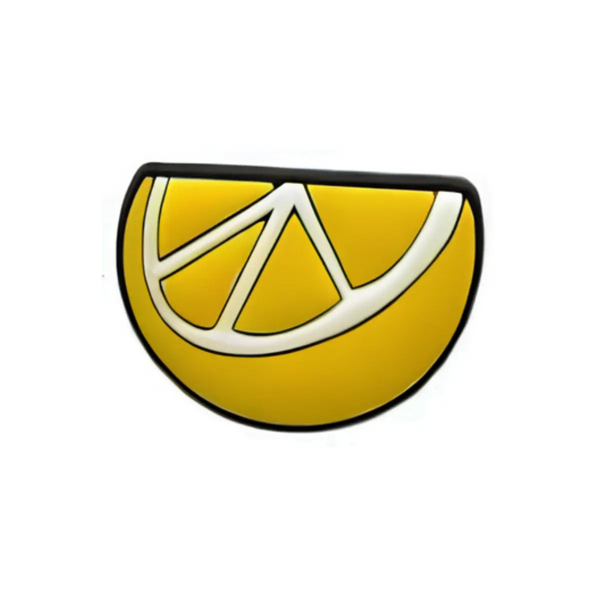 Pin’s quartier de citron jaune pour Crocs
