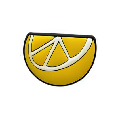 Pin’s quartier de citron jaune pour Crocs