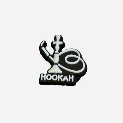Pin's narguilé Hookah noir et blanc pour Crocs 