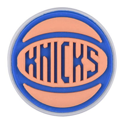 Pin's ballon de basket New York Knicks bleu et orange pour Crocs