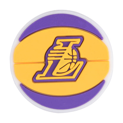 Pin's ballon de basket Lakers jaune et violet pour Crocs