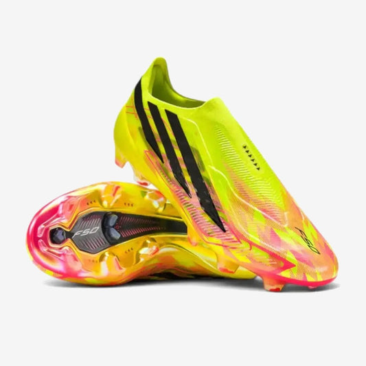 Adidas F50 Hyperfast Elite Laceless FG Too Light - Jaune/Noir/Solar Turquoise ÉDITION LIMITÉE