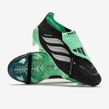 Adidas Predator 26 Elite Fold-over Tongue FG Final Rush - Noir/Argenté/Vert Menthe