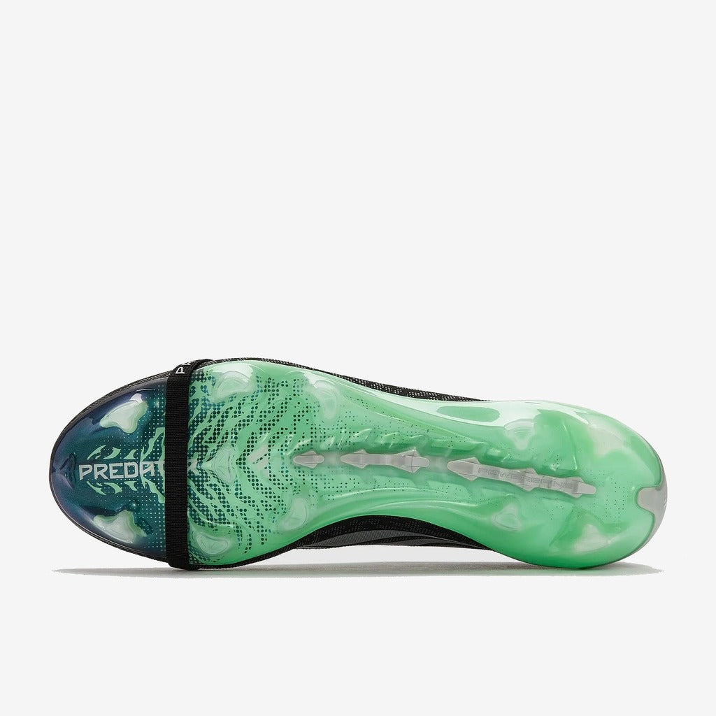 Adidas Predator 26 Elite Fold-over Tongue FG Final Rush - Noir/Argenté/Vert Menthe